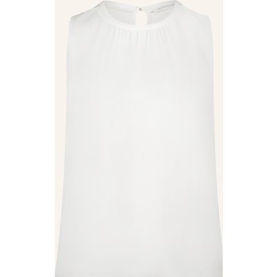 Betty&Co Blusenshirt Mit Webbesatz weiss