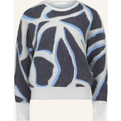 Betty&Co Strickpullover Mit Muster grau