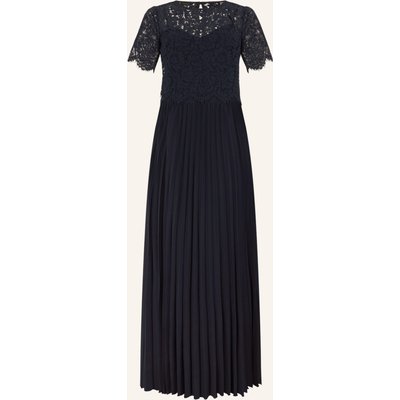 Apart Set: Abendkleid Und Blusenshirt Aus Spitze blau