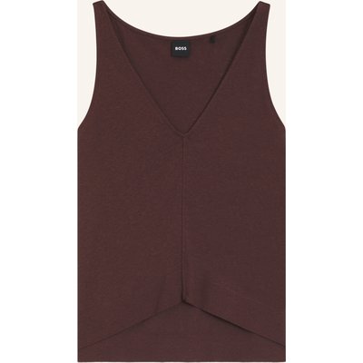 Boss Top Ecleita Relaxed Fit braun