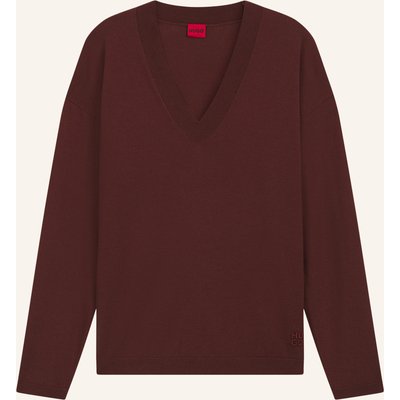Hugo Sweater Sessarina Relaxed Fit braun