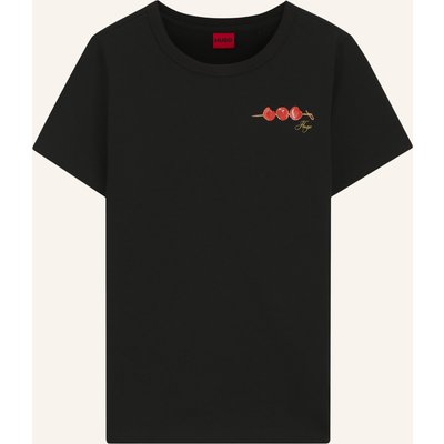 Hugo T-Shirts Deloris_6 Regular Fit schwarz