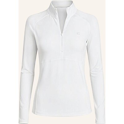 Wilson Langarmshirt Baseline Half-Zip weiss