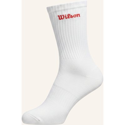 Wilson Sportsocken Crew Logo Sock 3 Pack weiss