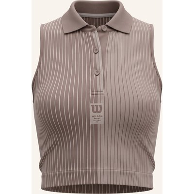 Wilson Top W Topspin Seamless Polo Se 2.0 braun