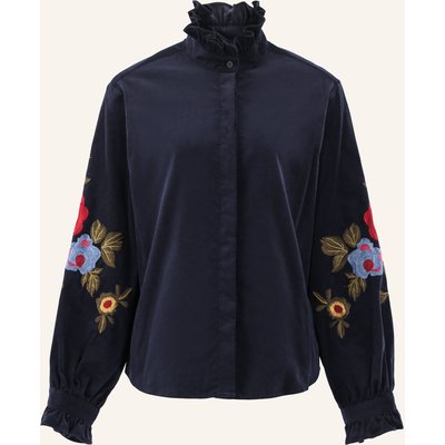 Van Laack Bluse Modern Fit blau