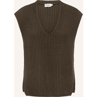 Hessnatur Hessnatur Strick Pullover Relaxed Aus Wolle Mit Bio-Baumwolle gruen