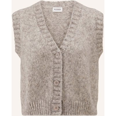 Hessnatur Hessnatur Strickweste Relaxed Aus Alpaka Und Bio-Baumwolle grau