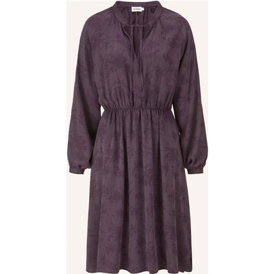 Hessnatur Hessnatur Kleid Gerafft Knielang Aus Tencel™ Lyocell- Und Lenzing™ Ecovero™ Viskose lila