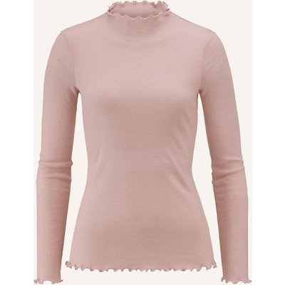 Hessnatur Hessnatur Mock-Neck Longsleeve Pointelle Aus Reiner Bio-Merinowolle rosa