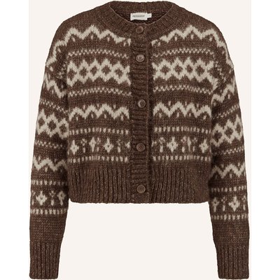 Hessnatur Hessnatur Strickjacke Relaxed Aus Alpaka Mit Bio-Baumwolle braun