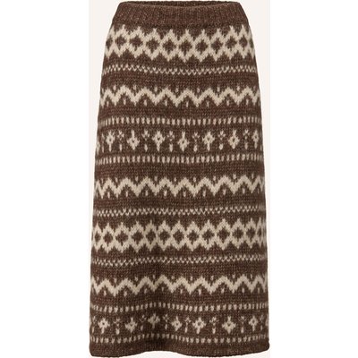 Hessnatur Hessnatur Strickrock Relaxed Aus Alpaka Mit Bio-Baumwolle braun