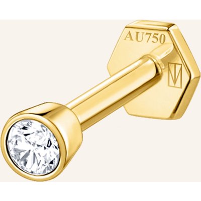 Saboteur Einzel Piercing Stecker Zargenfassung Rund gold