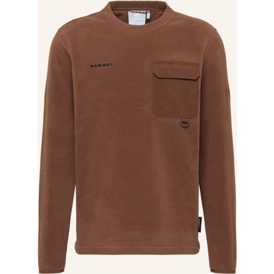 Mammut Midlayer-Pullover Moonstone Light Ml Hybrid Crew Neck braun