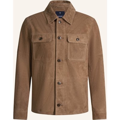 Joop! Leder-Hemdjacke beige