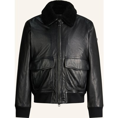 Joop! Jeans Lederjacke schwarz