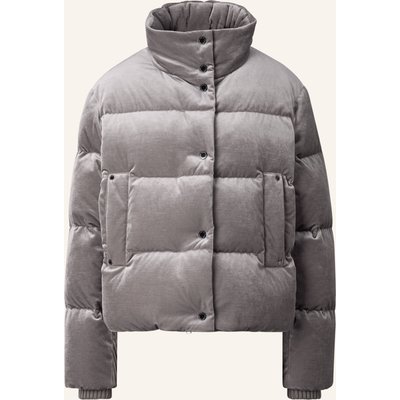 Bogner Samt-Daunenjacke Oliva grau