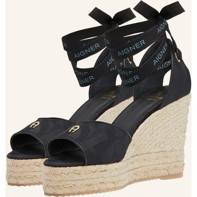 Aigner Espadrille Wedges Carmen 1 schwarz