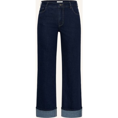 Kaffe Curve Jeans Kcandrya Mit Fixiertem Umschlag blau