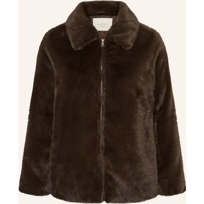 Kaffe Curve Kunstfell-Jacke Kcannison braun