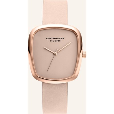 Copenhagen Studios Armbanduhr Aus Echtleder rosegold