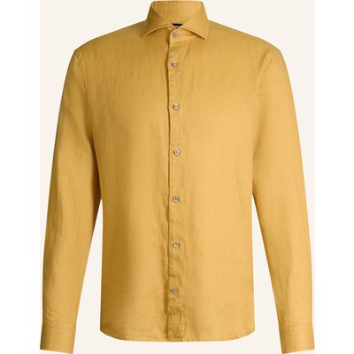 Strellson Leinenhemd Ceasar Slim Fit gelb