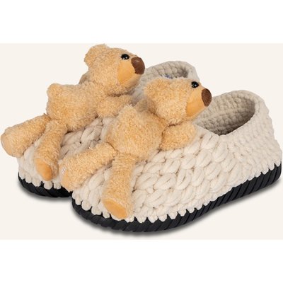 Uzurii Pantoffeln Pantoffel Teddy Bear beige