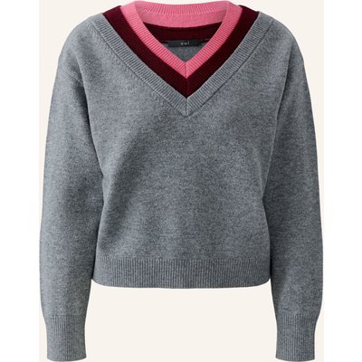 Oui Pullover grau