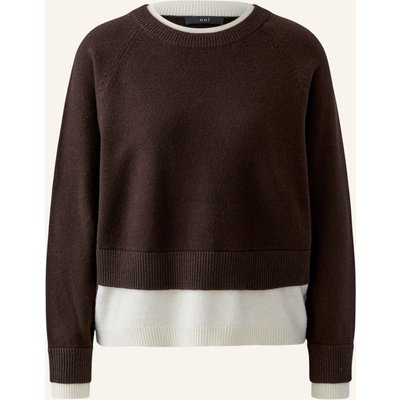 Oui Pullover braun