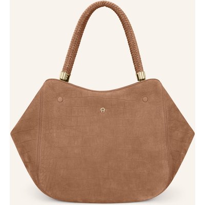 Aigner Shopper Carre Soft Croco braun