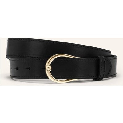 Aigner Ledergürtel Logo schwarz