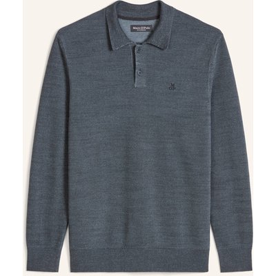 Marc O'polo Strick-Poloshirt blau