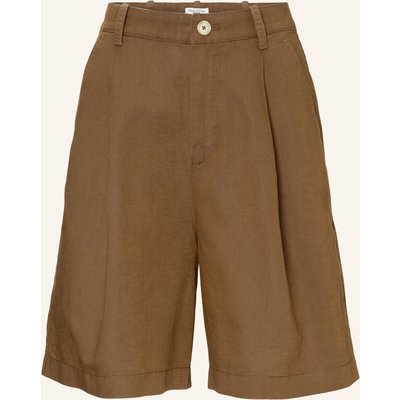 Marc O'polo Denim Bundfalten-Shorts braun