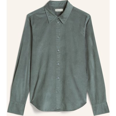 Marc O'polo Hemdbluse Aus Samt blau