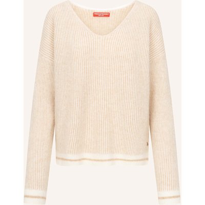 Frieda & Freddies Strickpullover Mit V-Ausschnitt weiss