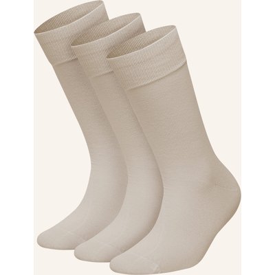 Dillysocks 3er-Pack Socken One Color Smooth beige