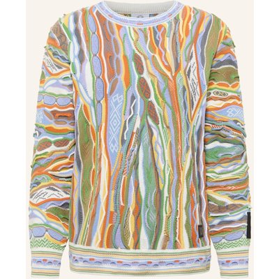 Carlo Colucci Jacquard Strickpullover Fanti weiss