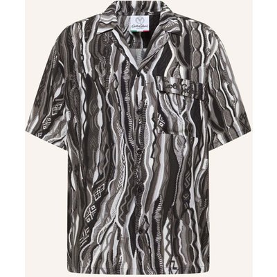 Carlo Colucci Carlo Colucci Hemd - Signature Knit Print Federa schwarz
