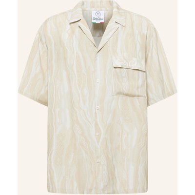 Carlo Colucci Carlo Colucci Hemd - Signature Knit Print Federa weiss