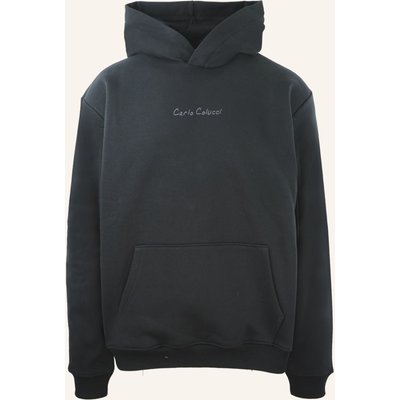 Carlo Colucci Oversize Hoodie - Human Canvas Framba schwarz