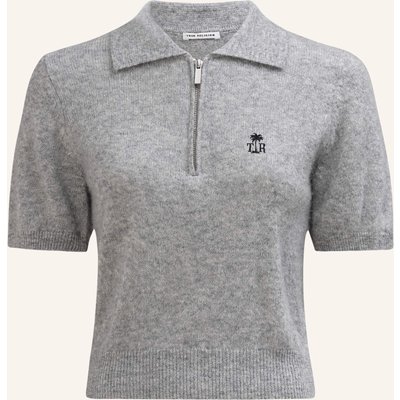 True Religion Strick-Poloshirt Amara grau
