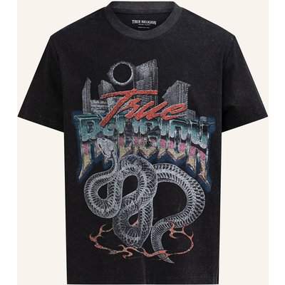 True Religion T-Shirt Snake schwarz