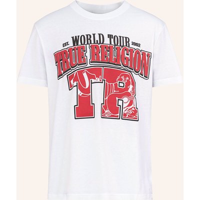 True Religion T-Shirt Arch Logo weiss