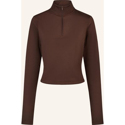 Fabletics Longsleeve Cold Weather Half-Zip braun