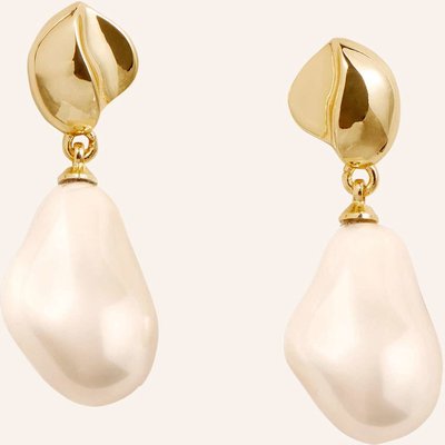 Pompidou Ohrhänger Pearl Edges Earring By Glambou gold