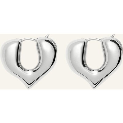 Missoma Creolen Molten Heart Medium Hoop Earrings By Glambou silber