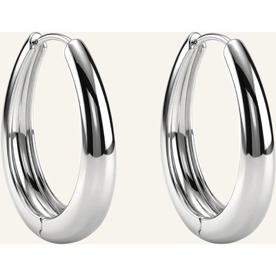 Pompidou Creolen Divine Oval Hoops By Glambou silber