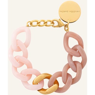Vanessa Baroni Armbänder Flat Chain Bracelet Two Color With Gold Blush Marble Peach Sorbet By Glambou gold