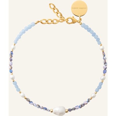 Vanessa Baroni Halsketten Shore Necklace Blue By Glambou gold
