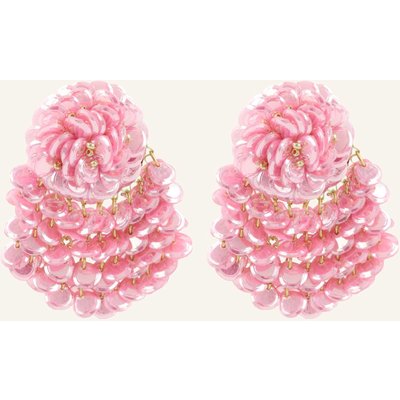 Lott.Gioielli Ohrhänger Melody Ce Sq Sequin Fan Shaped Flower L Soft Pink By Glambou gold